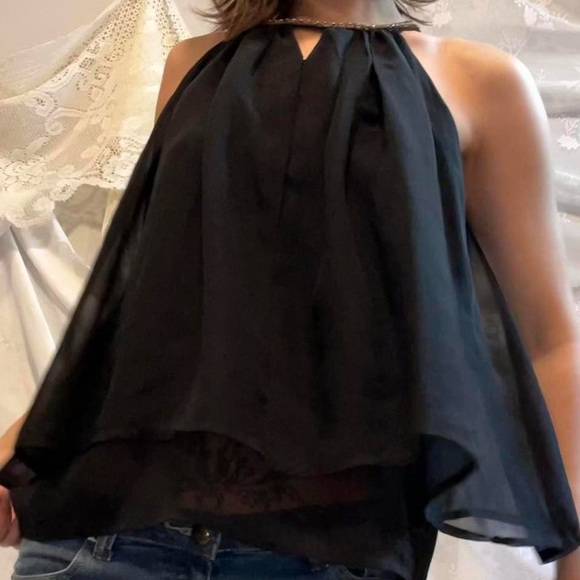 River Island Tops - Vintage 2000s layered Chiffon like babydoll halter top